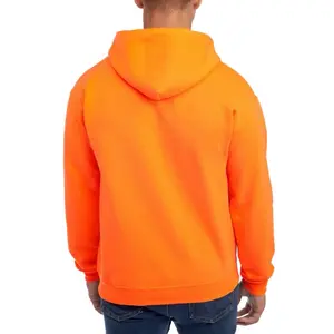 Men Safety Lime and orange hoodie cotton blend outwear comfort for winter