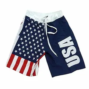 Men's American Flag Board Shorts - Comfortable Design for Versatile Use