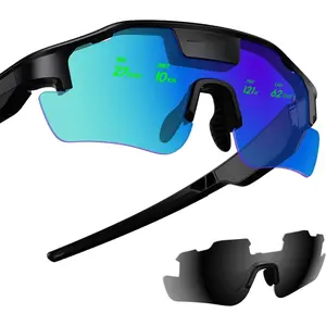 Display Sports Glasses, for Cycling and Hiking, Smart AI/AR Sports Sunglasses, Real-Time HUD Display, Smart Navigation, Proactive AI Alerts, Monitor Heart Rate, Speed, etc. : Electronics
