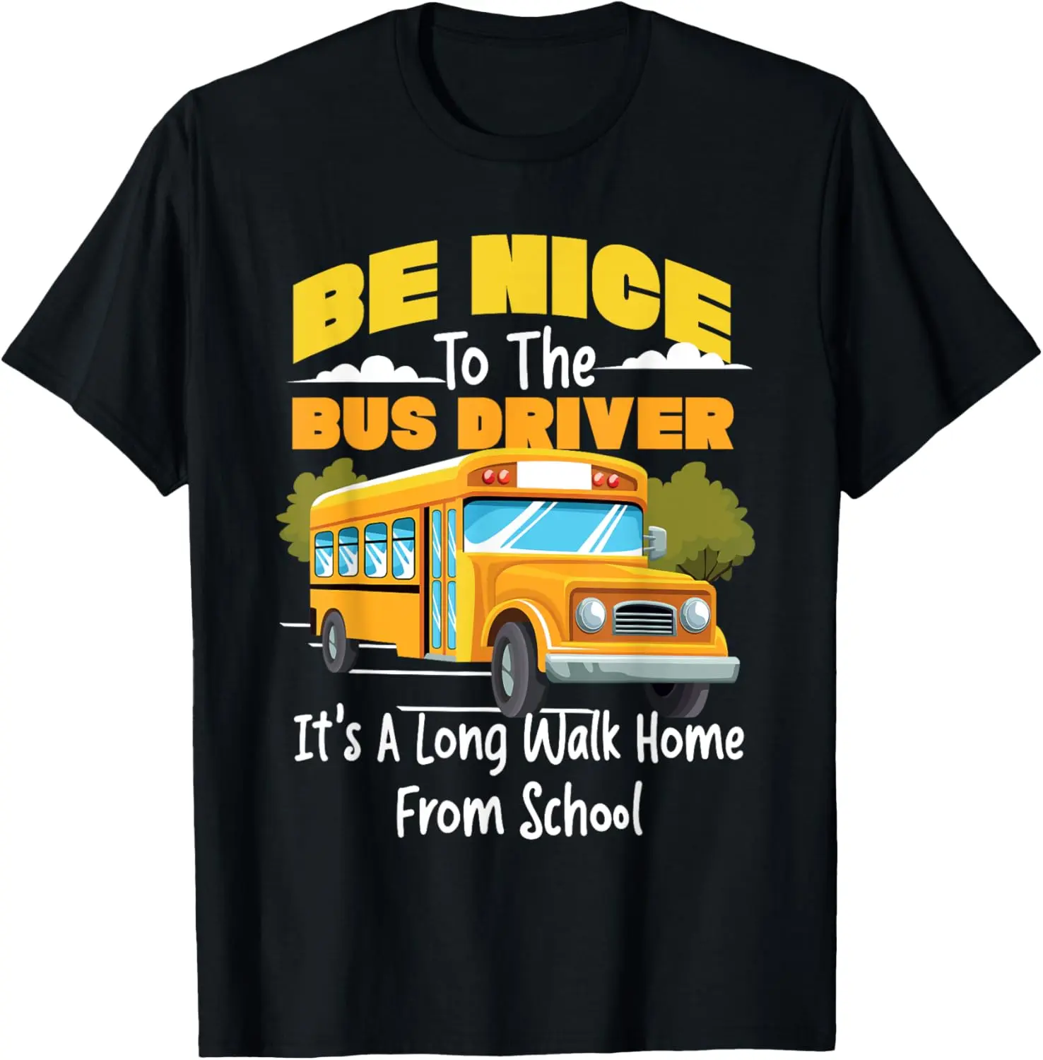 Women's 100% Cotton Graphic School Bus Driver T-Shirt - Custom Vintage Distressed Printed Shirt, Everyday Streetwear Top