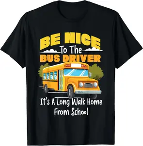 100% Cotton School Bus Driver T-Shirt