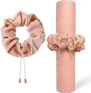 Yoga Mat Scrunchie for Women, Pilates Mat Holder Scrunchie, Cute Yoga Mat Holder Strap, Lightweight Mat Holder for Pilates Class, Aesthetic Yoga Accessory for Gym Routine（Yoga Mat Not Included）