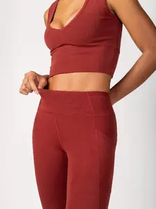 PlantTec™ Organic Crop/Petite Leggings | Redwood