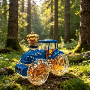 Vintage Tractor Shaped Whiskey Decanter, Perfect Rustic Farm Bar Decor, Unique Home Bar Accessory, Ideal Gift for Whiskey Lovers and Farm Enthusiasts