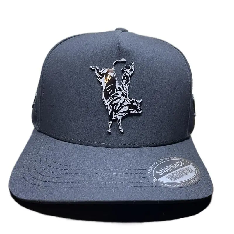 Jaripeo Bull Rider Hat – High Quality Embroidered Snapback, Bold Western Style Flat Bill Mens Bull Graphic Cap for Rodeo Fans (Polyester), Embroidered Snapback Hat, High Quality Hat