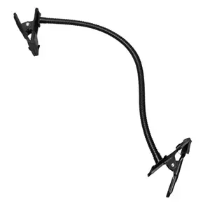 Double Head Metal C Clamp Clip Background Holder Mount, Camera Photo Studio Accessory for Light Stand, Flex Arm, Reflector