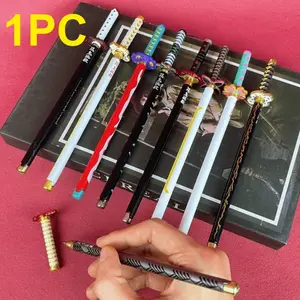 7.8-Inch Anime Ballpoint Pen, Retractable Metal Cylinder Pen, Unique Japanese Anime Creative Teacher Office Supplies, School Stationery Christmas Gift, Novelty Cool Pens
