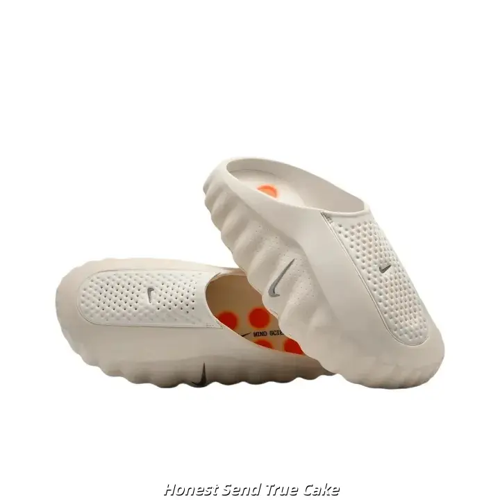 Brand New Sealed Original Box Unisex Cream Off White EVA Slide Sandals Orange Dot Massage Non Slip Quick Dry Breathable Mesh Indoor Bathroom Beach Gym Casual Slip On Trainers