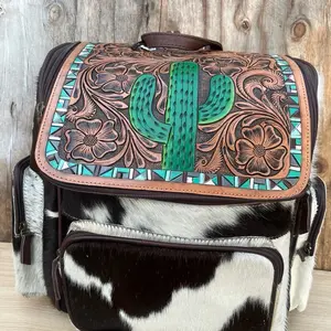 Backpack, Lether leopard  print