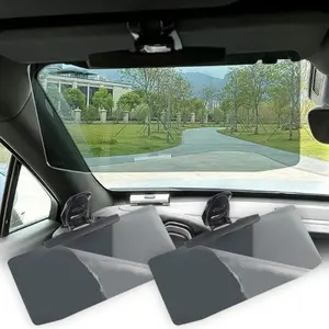 2Pcs HD Visor Sunshade Extender for Car, Anti-Glare & UV Rays, Sun Visor Extender with 2 Cleaning Cloths, Universal for Cars, Trucks, SUVs