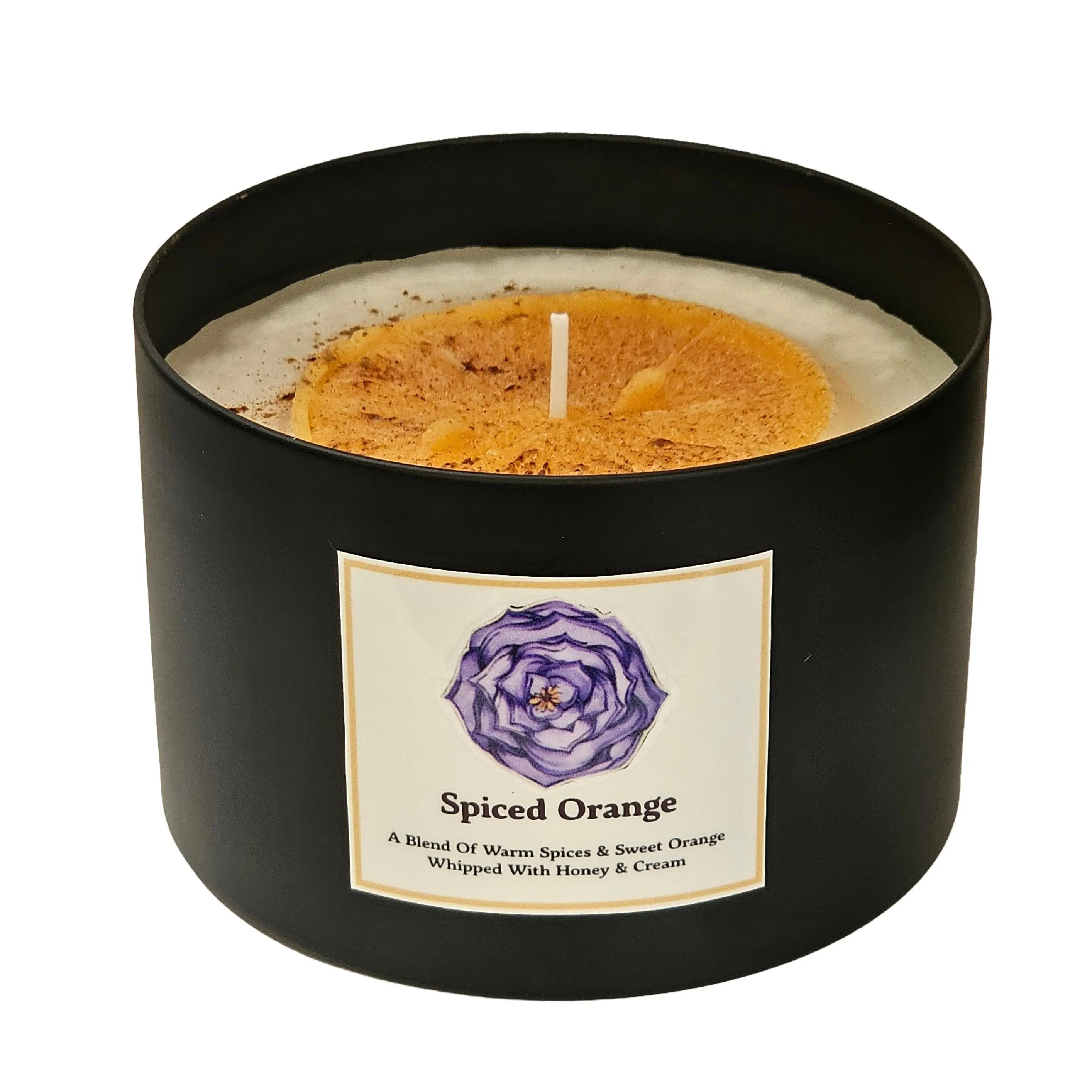 Spiced Orange Aromatherapy Candle, Essential Oil-Infused for Relaxation, Health & Wellness Support