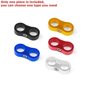 AN4 AN6 AN8 AN10 AN12 Braided Rubber Hose Line Clamp With Thread, Aluminum Anodized Line Separator, Divider Clamp Kit, Car Interior Accessories