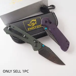 1pc Multifunctional Lightweight Edc Pocket Knife, High-Quality Damascus Steel Blade, Ideal for Camping, Fishing, Travel, Daily Use, Gift for Men