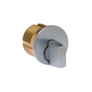 ILCO 7161 Grade 1 Turnknob Mortise Cylinder Doorknob, 1" Size, Adams Rite Cam, 26D-Satin Chrome Finish, Door Hardware, Door Security Lock