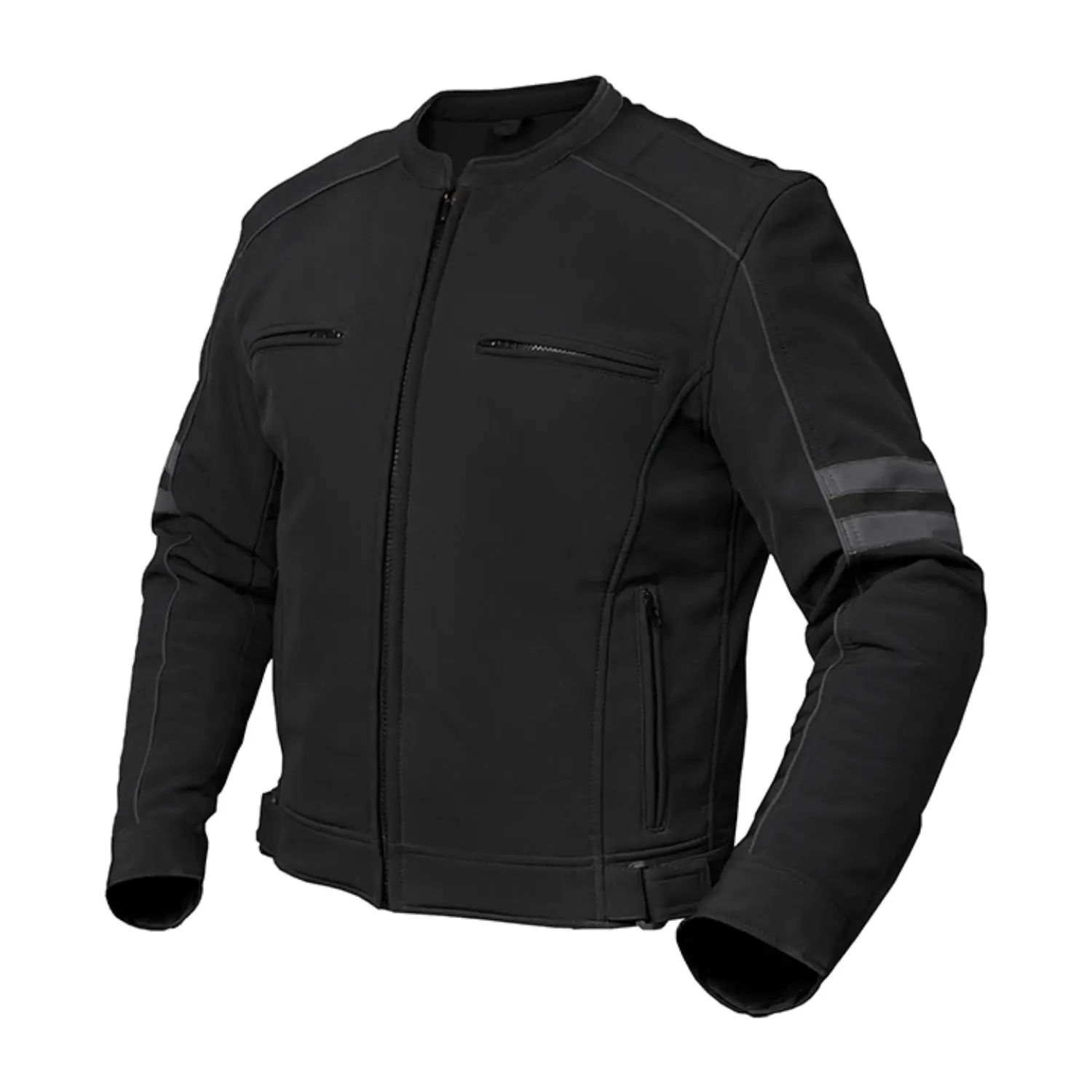 DANIEL SMART HyperVolt Men's Outdoor Motorcycle Jacket, All-Season Sporty Textile, Water-Resistant with Zip-Out Liner and 360 Reflective Piping, Long Sleeve, Mock Neck, Male, Motorcycling, Secure Fit, Adjustable Side Tabs