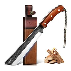 Purple Dragon Gardening Knife, Full Tang with Wood Sheath, Ideal for Yard Work, Camping and Outdoor Activities, Great Gift for Men & Women