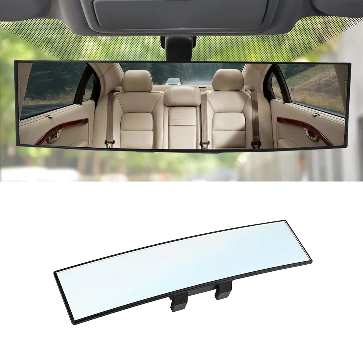 Interior Rear View Mirror Wide Angle Vehicle Mirror Enhanced Visibility for Safe Lane Changes and Reversing Easy Installation for Cars and Suvs