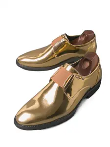Men Gold Loafers Low Heel Trendy Classic Versatile Business Banquet Men Shoes