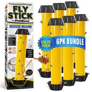 Sticky Fly Stick for Flies Gnats Mosquitoes - Ready to Use, Non-Toxic Indoor or Outdoor Use - Value Bundle