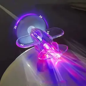 Wind Power LED Lights Propeller Airplane for Motorcycles Bicycles Car Handlebars Car Ornaments Mini Bike Accessories Decorations with Propeller Design and Easy Installation