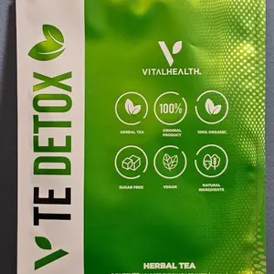 VitalHealth TE DETOX Organic Herbal Tea for 1 Week Supports Concentration Digestive System & Immune System Detoxifies Energizes US Product Sugar Free Vegan Natural Ingredients