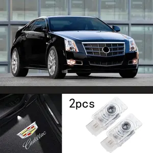 2 Pcs LED Interior Decoration Sticker Light, Ambient Light, Welcome Light, Fit Cadillac SRX/ATS-L/XT5/XT6/XTS/CTS/CT6/XT4, High Power CREE Super Bright Chip, 12V/3W Low Power, Full Temperature Resistant, Plug & Play No Wiring, Waterproof Dustproof