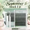 YOULUCK Short Enchantress Lash Cluster Extension Kit - Eyelash Beginner Kit for DIY Lash Extension, Soft Fluffy Long-Lasting Clusters, Accessories Bundle False Eyelashes & Adhesives with Glue Remover, Tweezer