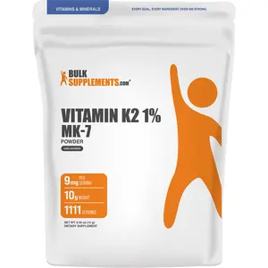 BulkSupplements - Vitamin K2 MK-7 Powder - Healthy Skin - Vitamin Supplements - 10g - 9mg per Serving