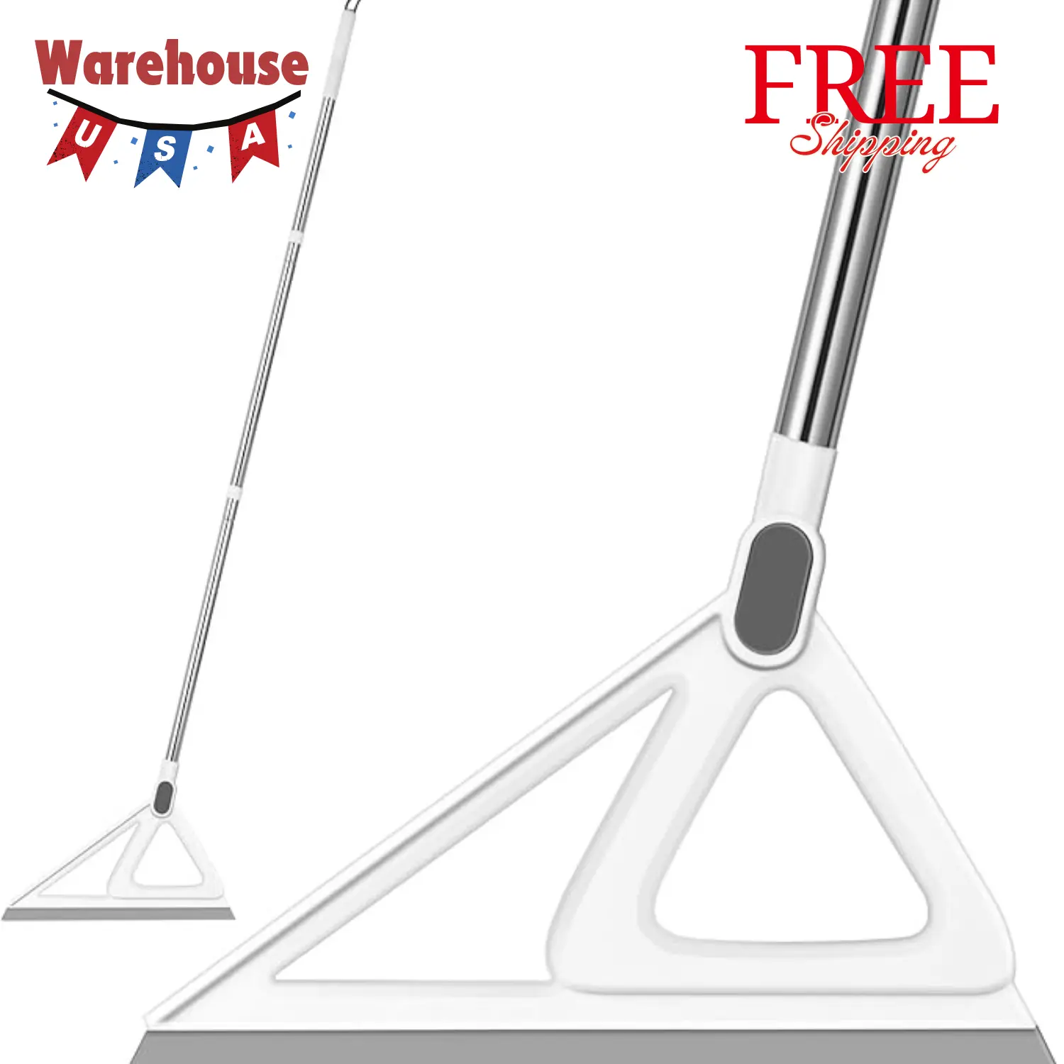 Multifunction Magic Broom, Squeegee Broom for Floor (Grey, 54 INCH)
