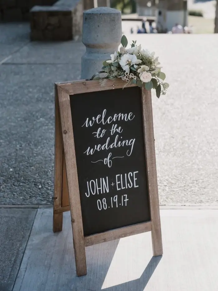 Chalkboard Wedding Sign