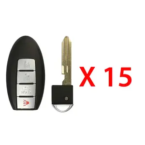 15-Pack Infiniti 4-Button Smart Key Fob with Trunk Function - 2007-2017 Compatibility, 315MHz Unlocking, FCC# KR55WK48903/KR55WK49622, Part# 285E3-JK65A Car Interior Accessory