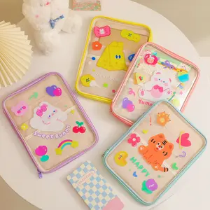 Girls' Summer Cartoon Transparent  PVC Ipad Pro Case Cute Little Tiger Hand Bag 11 Inch IPad Tablet Computer Bags