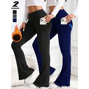 Women's Fall Winter Fleece Lined Yoga Pants, High Waisted Tummy Control Leggings, Sporty Tight Fit Workout Trousers, Skinny Sports LeggingsGift