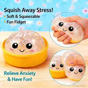 Expressive Big Dumpling Squishy - , Mysecret Bun Fidget Toy, Soft TPR Material, Stress Relief, Unboxing Surprise, Random Style per Pack.Valentine's Day and Easter gifts, suitable for children to exchange gifts