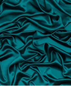 Teal Green Silky Stretch Satin