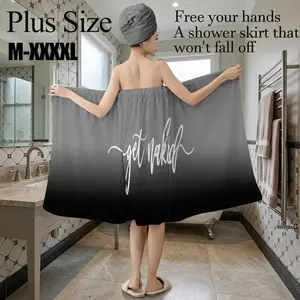 2 Pcs Get Naked Gradient Bath Wrap Towel Set with Hair Wrap, Plus Size M-XXXXL, Non-Slip Absorbent Shower Skirt, Versatile for Spa, Beach & Daily Use, Ideal for Holiday Gifting