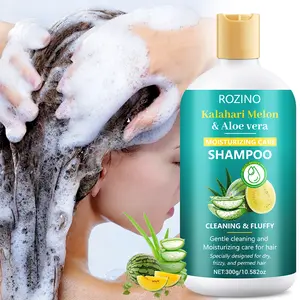 ROZINO Kalahari Melon & Aloe Vera Shampoo - Moisturizing Care for Dry Frizzy and Permed Hair - 300g Gentle Cleaning Formula