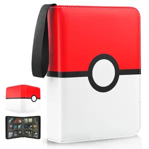 9-Pocket Trading Card Binder Holds 900 Cards - Includes 50 Removable Sleeves, Portable Zippered Card Album, Protective Game Card Storage Case for Collectors (9 pockets 900)