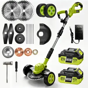 SEESE Cordless Lawn Mower, Garden Tool (Mower, Trimmer, Edger) with 2×21V Batteries, Lightweight for Small to Medium Backyards