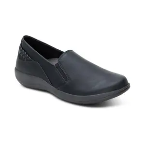 Aetrex Alice Arch Support Slip-On - Black | Women's Orthotic Shoes with Arch Support for All-Day Comfort
