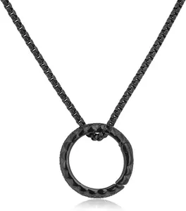 Mens Ring Holder Necklace, Stainless Steel  Keeper Necklace for Men and Women