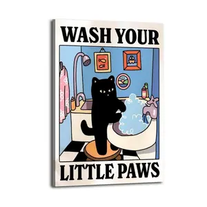 Wash Your Little Oaws Canvas Aesthetic For The Bedroom Wall Sitting Room Dormitory Wall Office Wall Poster Decorative Painting Canvas Wall