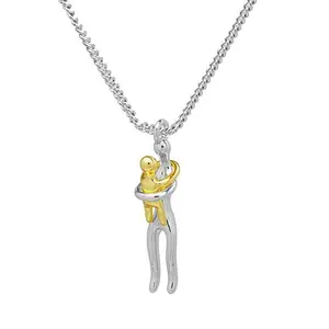 Hug Enbrace Pendant Necklace Silver Gold Two-tone Mom & Child Pendant Family Gift Mom Jewelry  Necklace Jewelry Parties & Birthdays