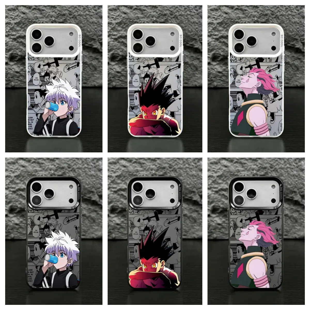 Hunt3r x Hunt3r Killua Manga Phone Case|Hunt3r x Hunt3r Gon & Hisoka Tough Case|Gift For Fans|Gifts for anime lovers| For iPhone 17 16 15 Pro Max 14 13 12 11 X Plus Air For Samsung S22 S23 S24 S25 S26