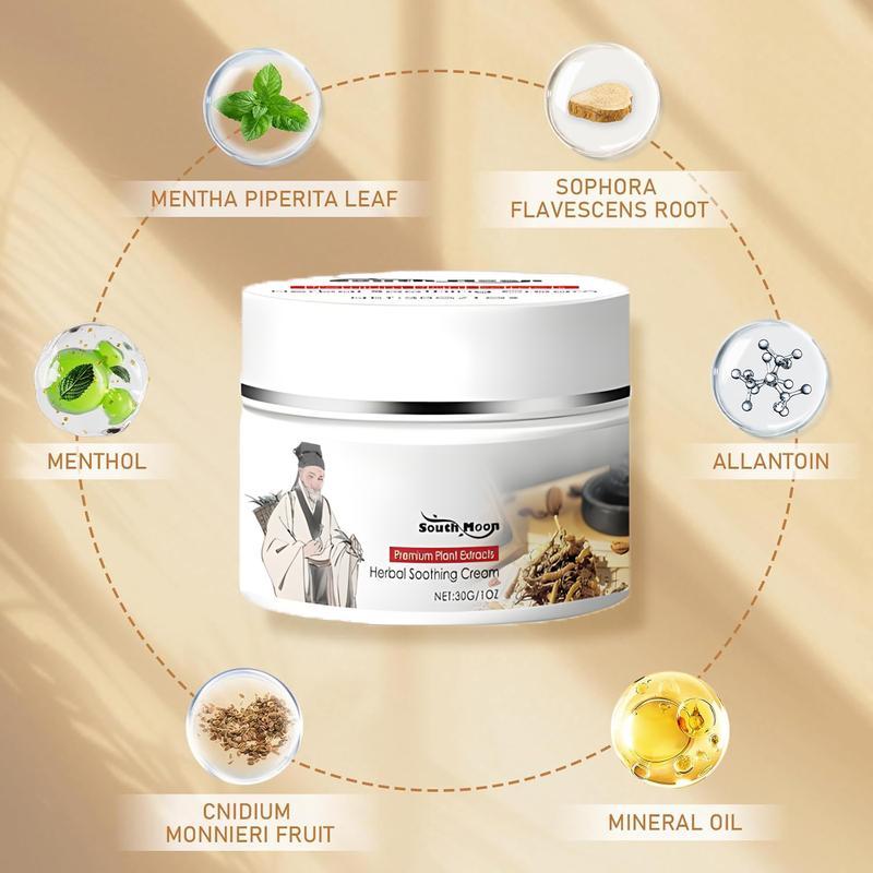 Premium All-Natural Herbal Soothing Cream for Psoriasis Eczema Dry Sensitive Skin Relief Plant-Based Itch Treatment Balm for Mosquito Bites 30g Hypoallergenic Skin Lotion