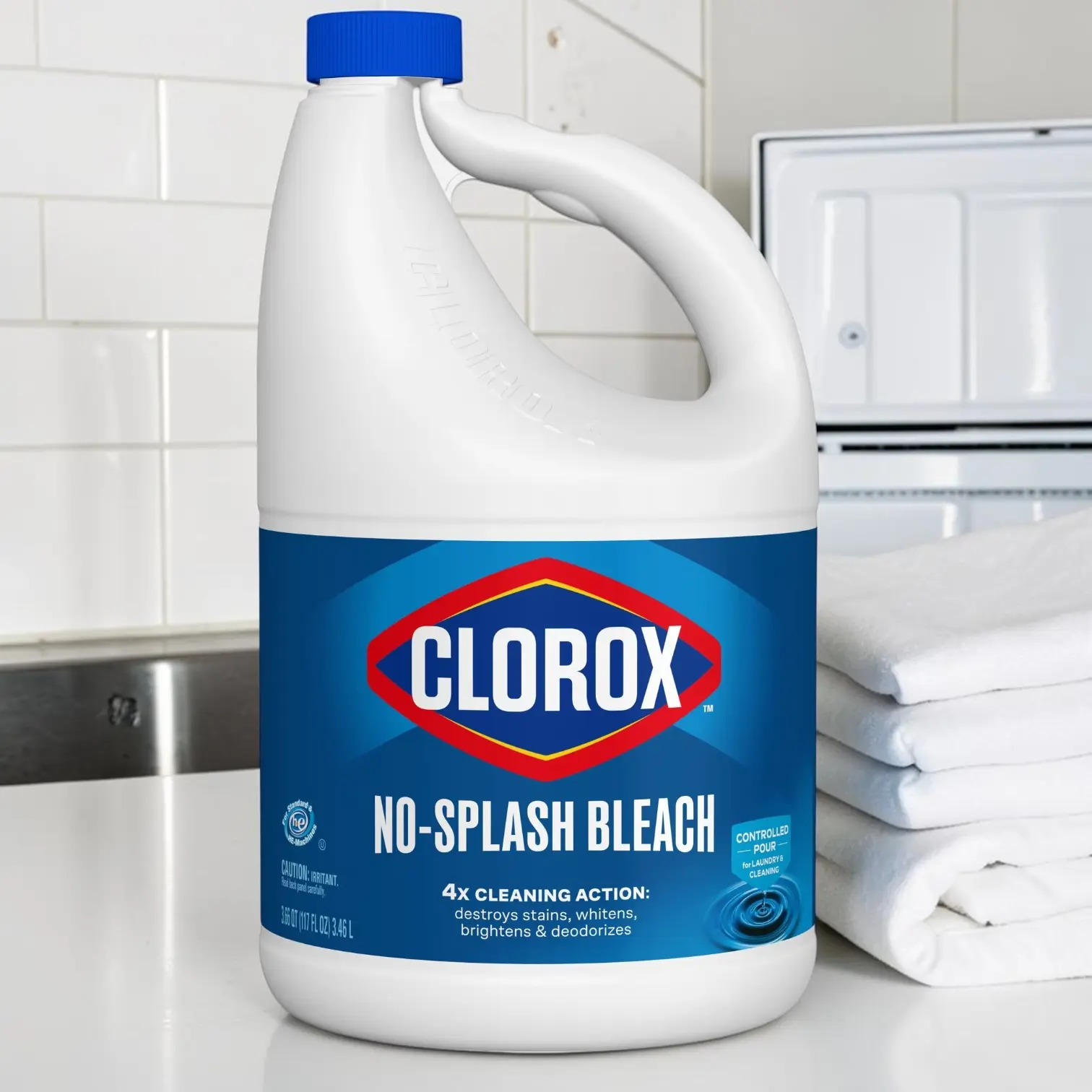 Clorox No Splash Bleach, 117 fl oz