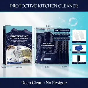 Heavy Duty Kitchen Degreaser Powder (Boxed) - Powerful Grease & Oil Remover for Stovetop, Range Hood & Cookware