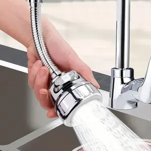 360-Degree Rotating Water-Saving Faucet with 3 Spray Modes, Water-Saving Aerator, Diffuser Nozzle & Filter Adapter, Kitchen Faucet Extension Nozzle,Perfect for Kitchen & Bathroom Use, Enhances Water Efficiency, Reduces Waste, Easy to Install, Durable