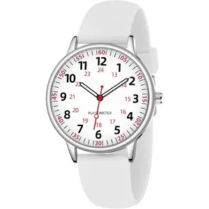 Nurse Watch for Women Waterproof Analog Silicone with Second Hand Nursing Watch