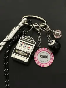 Fun Game Console Bag Pendant Charm Hand Woven Rope Bag Pendant Charm Good Luck Chip Bag Accessories Charm Billiards Keychain Charm Bag，Bag Charm Decoration Pendant，Keychain，Bag Charms Accessory，Bag Charm Pendants，Fashionable Creative Pendant.